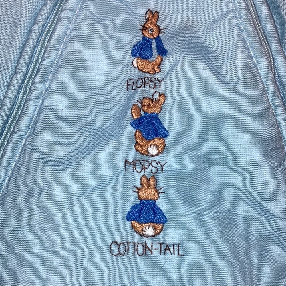 Vintage Beatrix potter quiltex bunting flopsy mopsy cotton-tail 0/3m - Picture 2 of 9